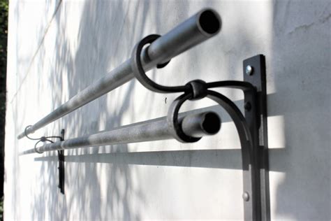 Wrought Iron Metal Curtain Rods, Wall Hooks